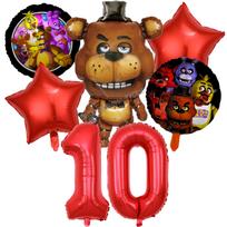 Fnafs Birthday Ballons 6pcs Five Nights At Freddys Party Number Balloons Decoration Props Ornaments Aluminium Balloon Kids Gift