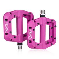 Mountain Mtb Pedals Bike Nonslip Bike Pedals Platform Bicycle Flat Pedals 916 Inch violetinė