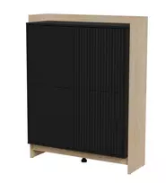 Cama PORTO komoda 100x38x130 ąžuolas/juodas
