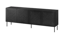 SIENA komoda 200x40x75 matinis juodas