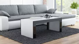 Cama TESS120 BI/CZ kavos / šoninis / kampinis staliukas Kavos staliukas stačiakampė forma 2 koja (-os)