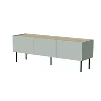 Cama FELLINI TV spintelė 150x40x52 alyvuogių + alyvuoto ąžuolo stalviršis