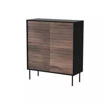 Cama 4D CORTINA komoda 102x40x118 juodas/riešutas
