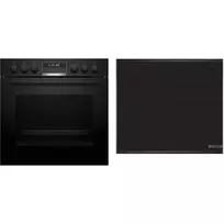Bosch HEG578BB4 + NVQ645CB6E rinkinys – orkaitė ir zoninė indukcinė kaitlentė