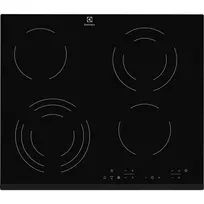 Elektrinė kaitlentė Electrolux EHF6343FOK, juoda, įmontuojama, 60 cm, keraminė, 4 zonos