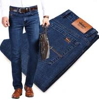 Džinsai Vyriški Stretch Denim Slim Jean Man Juoda Mėlyna Verslo Vyriški Džinsai Minkštos kelnės Vyriškos kelnės 29 blue