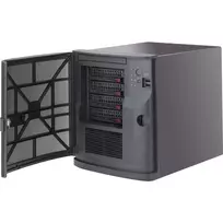 Super Micro Supermicro SC721 TQ-350B - Mini-ITX bokštinis korpusas 350 W (ATX) - juodas - USB (CSE-721TQ-350B)