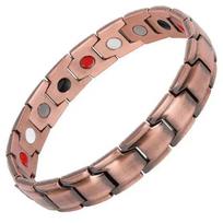 20CM Vintažinės vario spalvos magnetinė skausmą malšinanti apyrankė vyrams, terapinė, dviejų eilių magnetai, grandinėlė iš nerūdijančio plieno, vyriški papuošalai beige