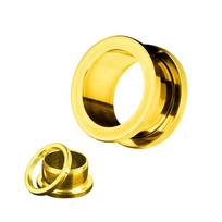 2 vnt. daugiaspalvis plieninis prisukamas ausies kištuko tempiklis matuoklis 8g (3 mm) - 1  (25 mm) Ausies mėsos tunelio praplėtėjas Gauge 18mm yellow