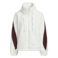 Adidas dirbtinio kailio striukė Patogi šilta su stovinčia apykakle Striukė Moteriška striukė KC0079 S white