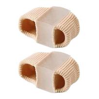 Hallux Valgus Pirštų Separatoriai Susikertantiems Pirštams Moterims Vyrams Gelio Pirštų Tarpikliai Su Saugia Kilpa Hallux Valgus Korektorius Skausmo Malšinimui Ir Pirštų Tiesinimui L 2pcs beige