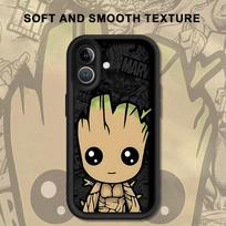 Marvel Cartoon Groot Iron Man Soft Cover Phone Case for iPhone XS Max 13 12 11 Pro Max XR 17 Air 16e 15 16 14 Plus iPhone 11 gray