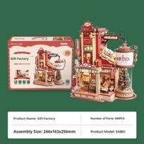 Hot New Dream Gift Factory 3d Wooden Puzzles Wooden Music Box Christmas Wooden Model Kits Build Best For Adults Festival Gifts brown