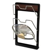 Multifunctional Kitchen Pot Lid Storage Rack Suction Cup Wall Mount 3 Layer Organizers Stainless Steel Build Shelves 1 gray