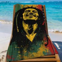 Dainininkas Bob Marley Rankšluostis Sportinis Greitai Džiūstantis Kelioninis Stovyklavimo Įranga Smėlio Neveikiantis Minkštas Lengvas Didelis Paplūdimio Rankšluostis W65*H115(CM)