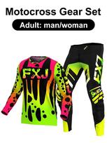 motokroso įrangos komplektas Enduro cross Džersis Kelnės Rinkiniai Lenktynininko įrangos komplektas Visureigių Vyriški Rinkiniai Moteriški kalnų Downhill Motociklo MX L-34