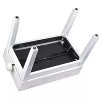 V-TONE ŁAWA 2 WH - piano bench with storage compartment and Aukštis adjustment, Balta