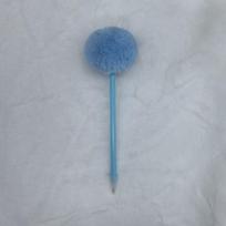 Creative Solid Color Pom-pom Pen - Cute Heart Journaling & Student Writing Stationery dangaus mėlyna spalva