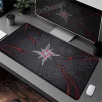 E-sports Non-slip Genshin Impact Arlecchino Mouse Mat HD Anime Girl Keyboard Pad PC Gaming Mousepad Laptop Speed Desk Mat Carpet 30cmx60cm(11.8x23.6inch) gray