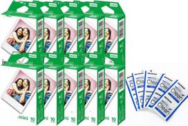 Fujifilm instax mini Instax Film JP1 10 sheets x 10 boxes Includes original lens cleaner instax [Genuine - (100 sheets)] (10 boxes_100 sheets)