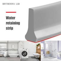 Collapsible Shower Threshold Water Dam Shower Barrier and System Retention Waterproof Silicone Strip for Bathroom Sink Kitchen 1.5m balta