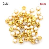 Dollhouse Miniature Bjd Blythe Pullip Clothing Sewing  DIY Doll Clothes Mini Pearl Buttons gold 4mm