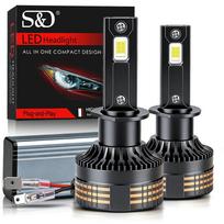 2 vnt. H7 LED priekinių žibintų lemputės 60000Lm 140W H4 H1 LED H11 Automobilio lempa Didelės galios 9005 HB3 9006 HB4 Canbus CSP lustai Dvigubi variniai vamzdeliai Priekinis žibintas 6000K Baltas H1 gray