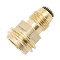 Propano baliono adapteris konvertuoja žalvarinį nepralaidų POL į QCC1 propano adapterį stovyklavimui lauke beige