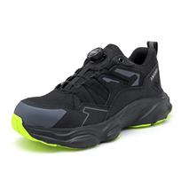 Steel Toe Safety Shoes Men, Anti-Puncture Anti-Smash Non Slip Industrial Work Boots, Lightweight CE New Work Safety Shoes 44 juoda