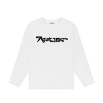 Punk Aphex Twin spausdinti marškinėliai Oversize Hip Hop vyriški gatvės drabužiai Harajuku marškinėliai Goth rudens viršutiniai drabužiai ilgomis rankovėmis Y2k M black
