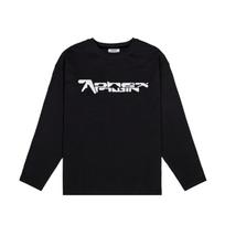 Punk Aphex Twin spausdinti marškinėliai Oversize Hip Hop vyriški gatvės drabužiai Harajuku marškinėliai Goth rudens viršutiniai drabužiai ilgomis rankovėmis Y2k XL white