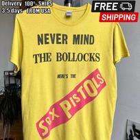 Sex Pistols Nevermind the Bollocks Geltoni marškinėliai klasikinio stiliaus Unisex NH17055 XXXL yellow