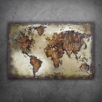 3D metal picture LOFT WORLD MAP 3 120x70