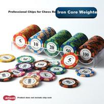 Shenglv Poker Chips for Card Rooms, High-Quality Clay Poker Chips, 100 Pieces, Anti-Counterfeiting, Chips Not Included