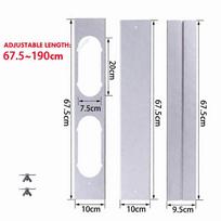 2/3/4pcs Double Hole Window Sealing Plate PVC with Screws Window Slide Plate Kit Adjustable Height Air Conditioner Window Kit