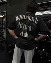 GYM American Fitness Training Suit Summer Sports Cotton Short Sleeve Tshirt Men Loose Fashion Print Shark L