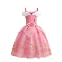 Mergaitės Aurora Princesės Suknelė Mergaitės Rožinė Iškilminga Gimtadienio Šventė Role Miegojanti Gražuolė Kostiumas Kaukė Karnavalas Cosplay Apsirengimas 3Y (Size 110) pink