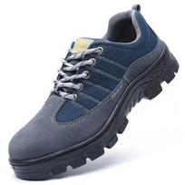 Labor Insurance Shoes Anti-smashing, Anti-piercing, Breathable and Lightweight Safety Shoelaces Steel Plate Work Shoes 39