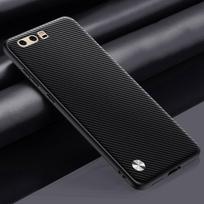 Prabangus PU odinis dėklas Huawei P10 galiniam dangteliui, matinis silikoninis smūgiams atsparus apsauginis telefono dėklas Huawei P10 Plus P10Plus P10 matinė juoda spalva