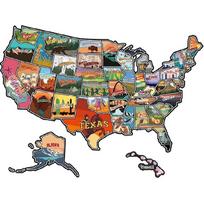RV State Travel USA Map Sticker, United States Vinyl RV Travel Camper Trailer Map Sticker Of America Waterproof Decals For Window Door Wall, USA Road Popular black