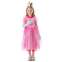 2026 New Peach Princess Dress Mario Luigi Pink Peach Dress Girls Clothing 130 pink