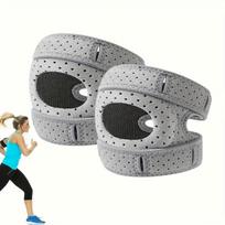 Black, Gray, Pink Knee Brace with Adjustable - Breathable Fabric Cover, Unisex Athletic Knee Brace,Quick-Dry Fabric, Durable Adjustable Straps 2pcs pilka