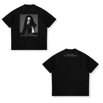 Lady Gaga Vintage Cotton TShirt Mayhem Sleeve Print Hip Hop Vintage High Street Streetwear Unisex Harajuku Style Top Tshirt 4XL gray