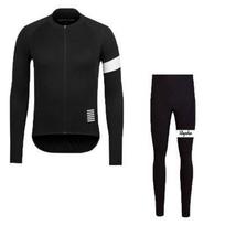 Bicycle Cycling Suit Fleece Thermal Strap Set Tour De France Cycling Shirt 2026 Autumn Breathable Cycling Suit Set 4XL black