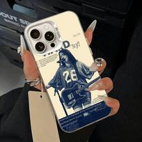 Gen Z talentingos dainininkės Billie Eilish dėklas telefonui iPhone 17,16,15,14,13,12,11 Plus,Pro Max,XS,baltas sidabrinis dėklas telefonui iPhone12ProMax
