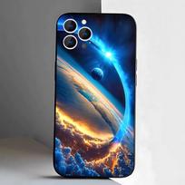 Kosmosas Galaxy Visatai Telefono dėklas iPhone 17,16,15,14,13,12,11,Pro,XS,Max,XR,Plus,E,SE4,Mini Juodas Minkštas Dangtelis iPhone16PRO blue