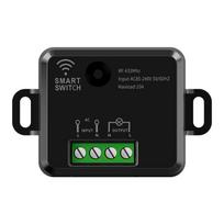 RF433 Long-Distance Remote Control Switch, Wireless, 100-240V, No Wiring Needed, Arbitrary Placement for Household Lighting. White Single Receiver black