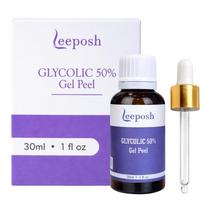 Leeposh Glycolic Acid 50% Gel Peel with Licorice & Tea Tree Extract | Exfoliating AHA Peel for Skin Texture Refinement & Dull Skin Care | Professio purple