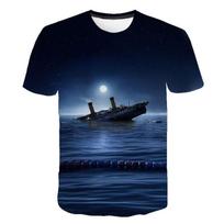 Titanic Movie 3D Printed T-Shirts Men Women Casual Fashion Streetwear Oversized Short Sleeve T Shirt Male Tees Tops Man Clothing XL black