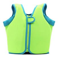 Didelio plūdrumo vaikiška plaukimo liemenė su vandeniui atspariu užtrauktuku ir reguliuojamu diržu Green,XL (Suit for 5-7 years) green